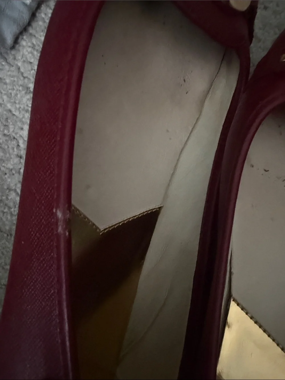 Michael Kors Burgundy Logo Round-Toe Ballet Flats